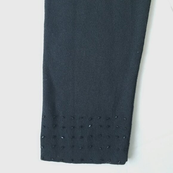 Charter Club Size L Preppy Witchy Cardigan Beading Silk Blend Church Office - Picture 9 of 16